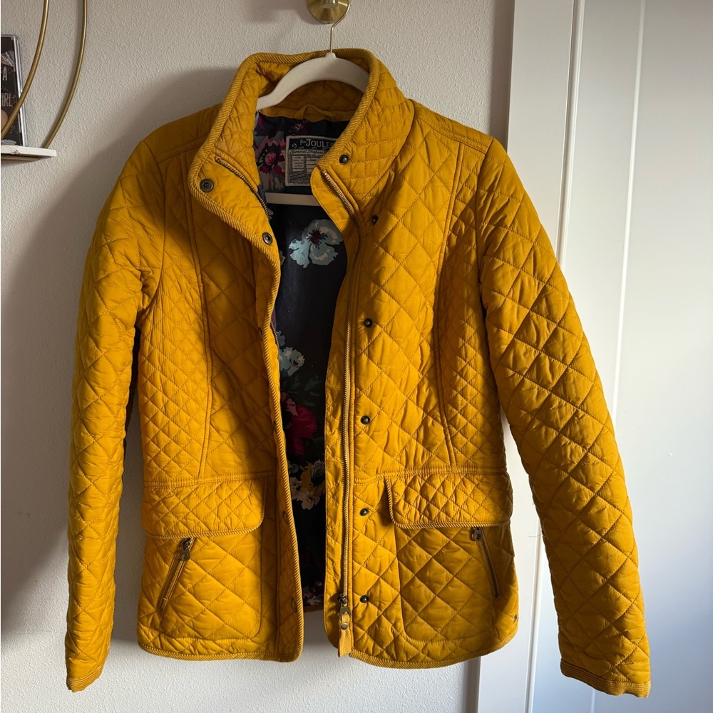 Joules Mustard Quilted Lightweight Jacket